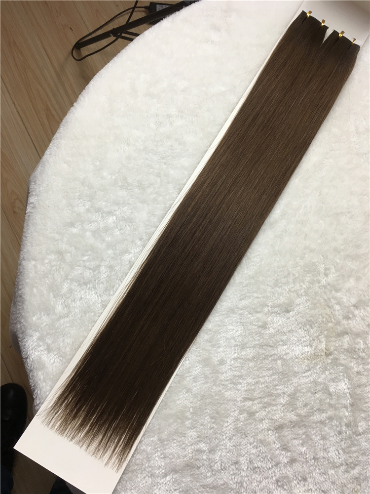 Virgin human hair tape in extensions, smoth, beautiful, long lasting, color and length customizable h38