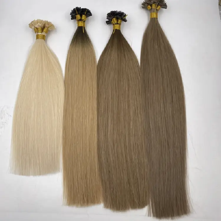 The flat tip hair extensions suitable for V light hair method is loved by customers -r135