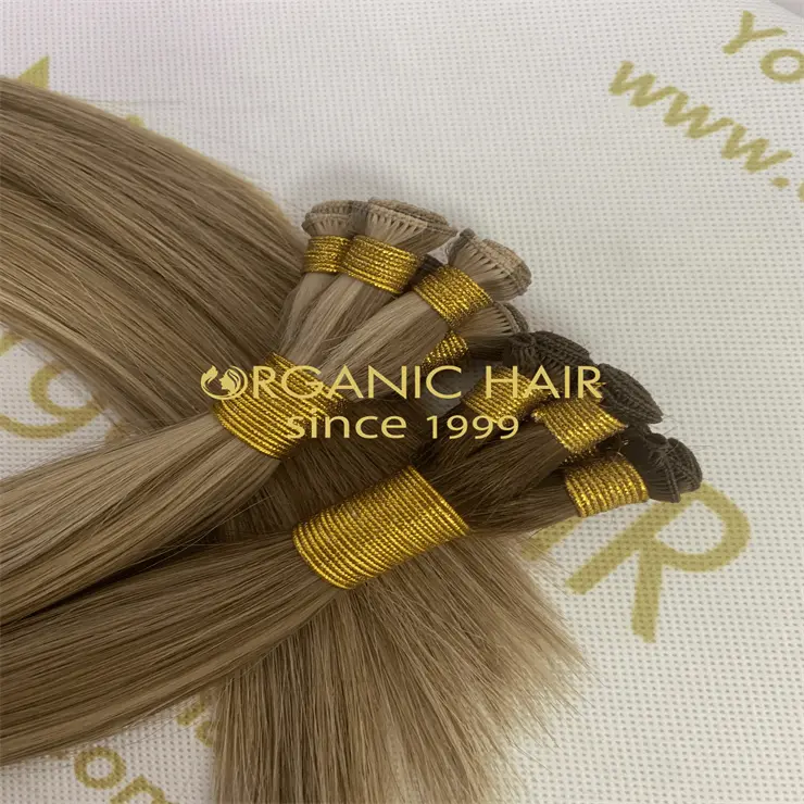 Organic Professional Hair Hand-Tied Wefts Extensions-H33