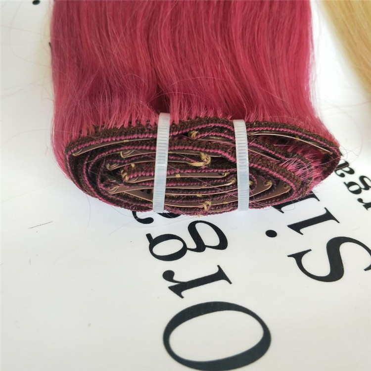 100% remy human organic hair clip in hair extensions wholesaler  C21