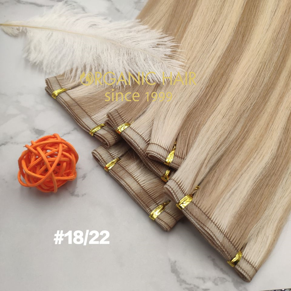 Hand tied wefts and seamless wefts which is more popular RB97
