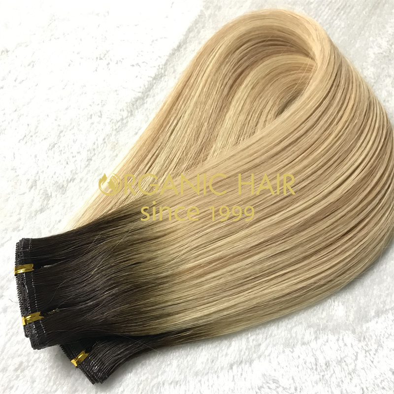 Wholesale best seamless flat weft extensions V115