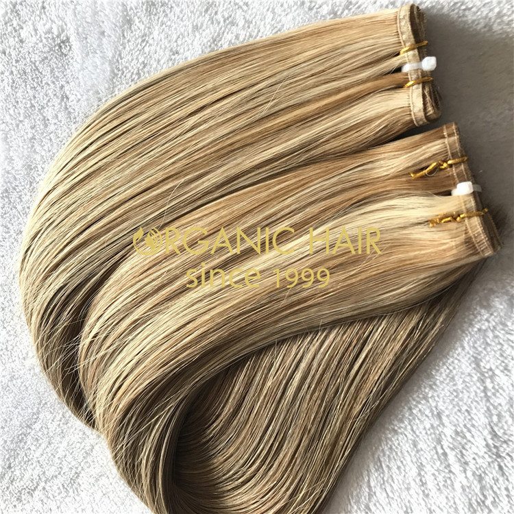 Flat weft hair extensions can be cut H287