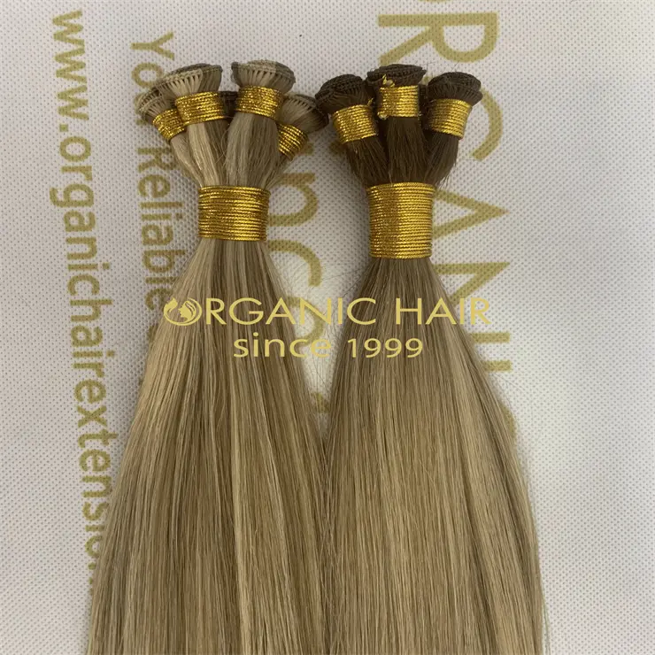 Organic Professional Hair Hand-Tied Wefts Extensions-H33