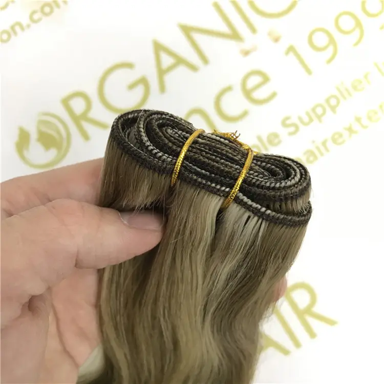 Wholesale human full cuticle intact Machine weft hair extensions piano color X399