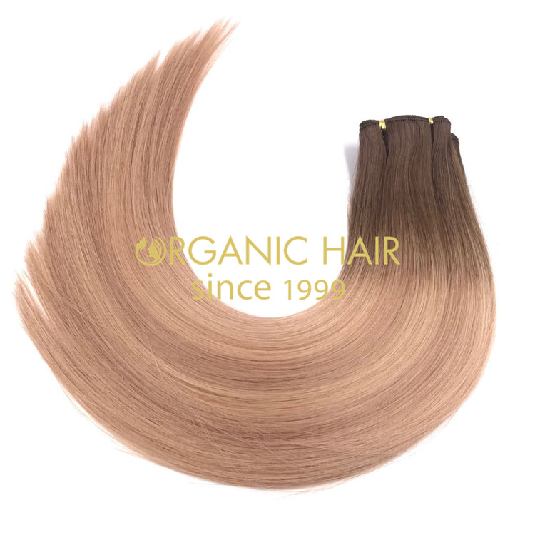 Customized color #T8/P18/22 human hand tied wefts X267