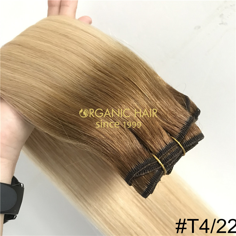 The best quality machine made weft hair extensions RB90