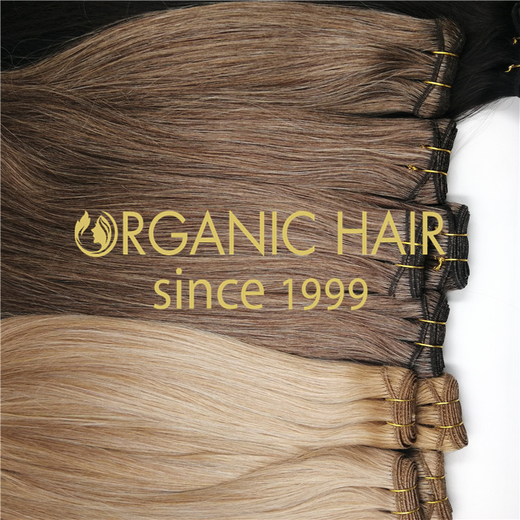 Mixed piano color hair wefts with Russian Mogolian hair  RB67