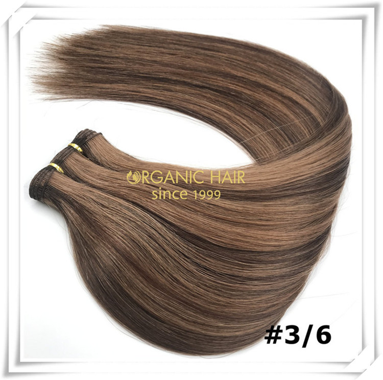 Piano color #P3/6 hand tied weft human hair C065