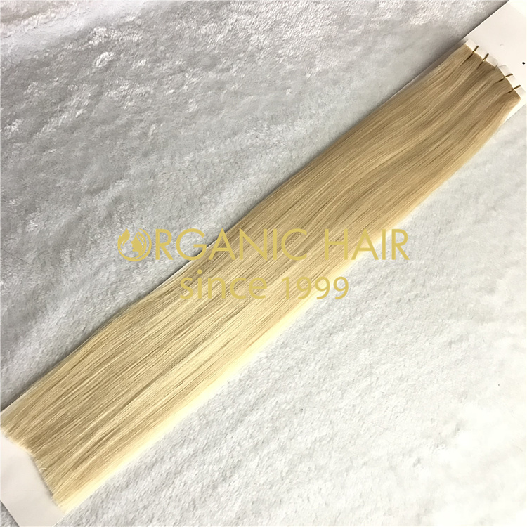 Remy straight highlight skin weft tape in hair extensions wholesale V20