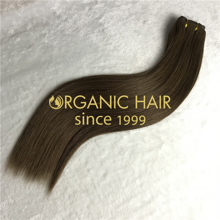 Wholesale durable silky soft machine weft hair extensions V22