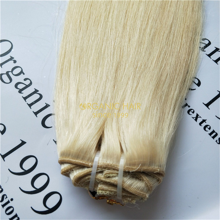 Full cuticle remy human clip in hair extensions wholesale V30