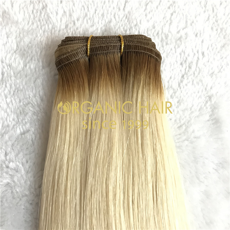 Wholesale seamless remy huamn flat weft hair V68