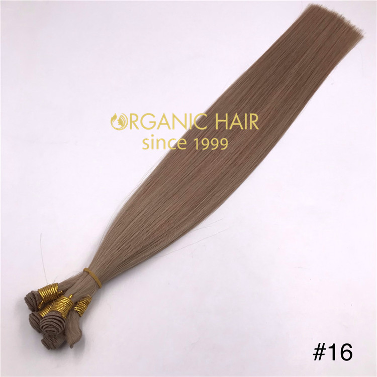 Wholesale human hand tied wefts #16A Color and good reviews X352