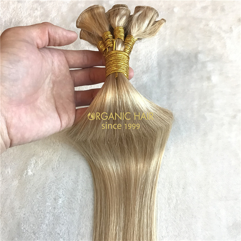 Wholesale strong durable remy human hand tied hairs V117