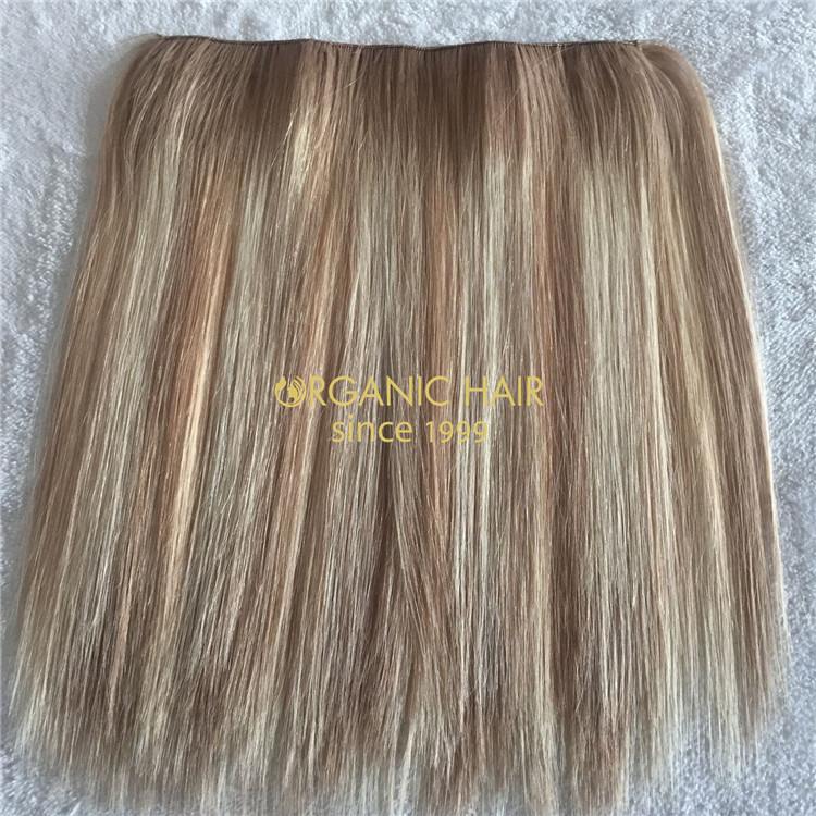 100% real human halo hair extensions wholesale V62