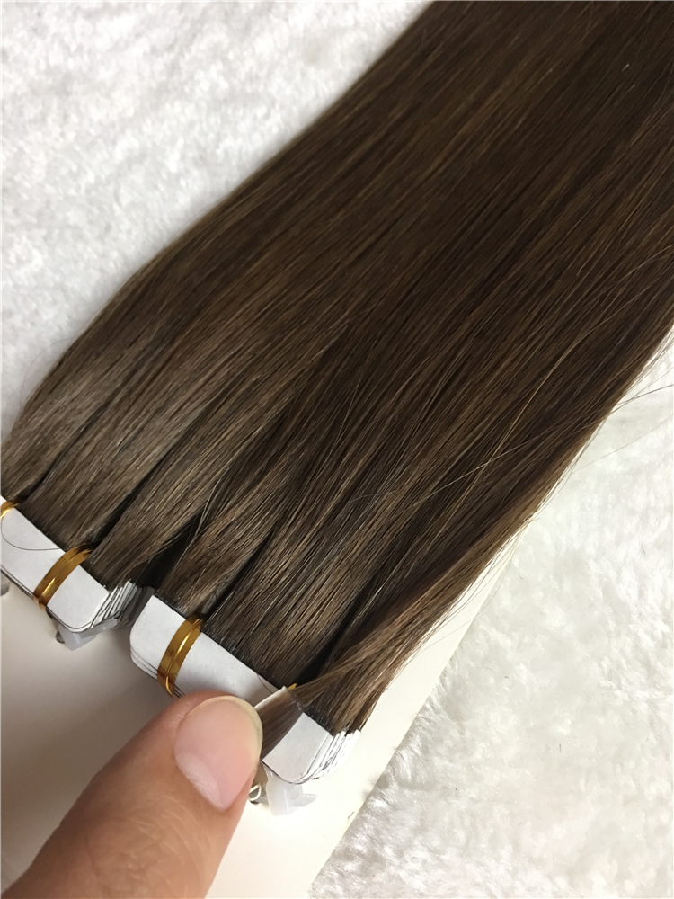 Virgin human hair tape in extensions, smoth, beautiful, long lasting, color and length customizable h38