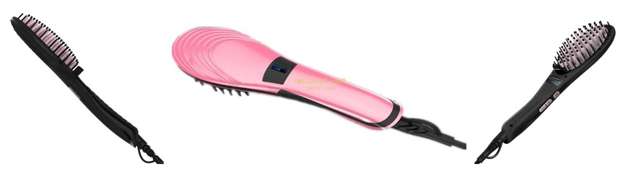 Organic new design multifunctional hair straightener brush 