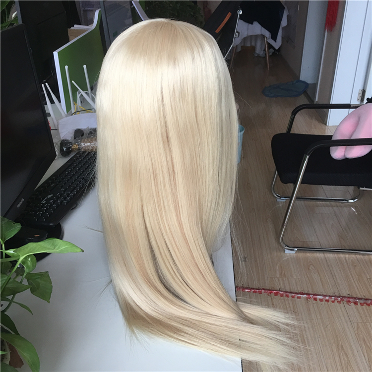 Virgin European hair Jewish wig, blonde color, 8-30inch, 130%-180% density h37