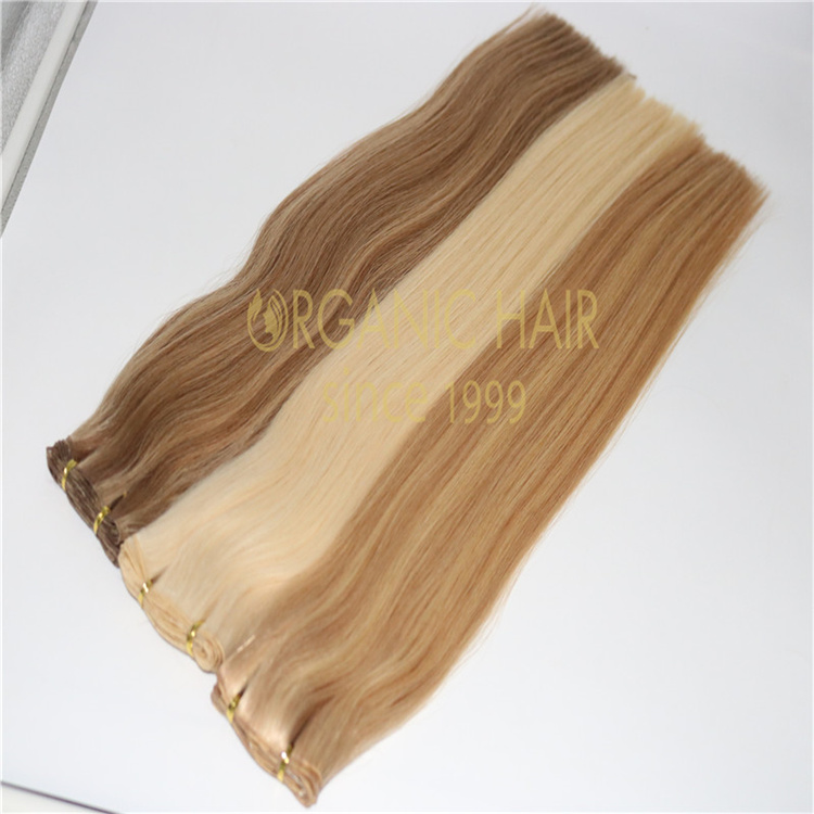 Best strong band remy human hair hand-tied weft wholesale V