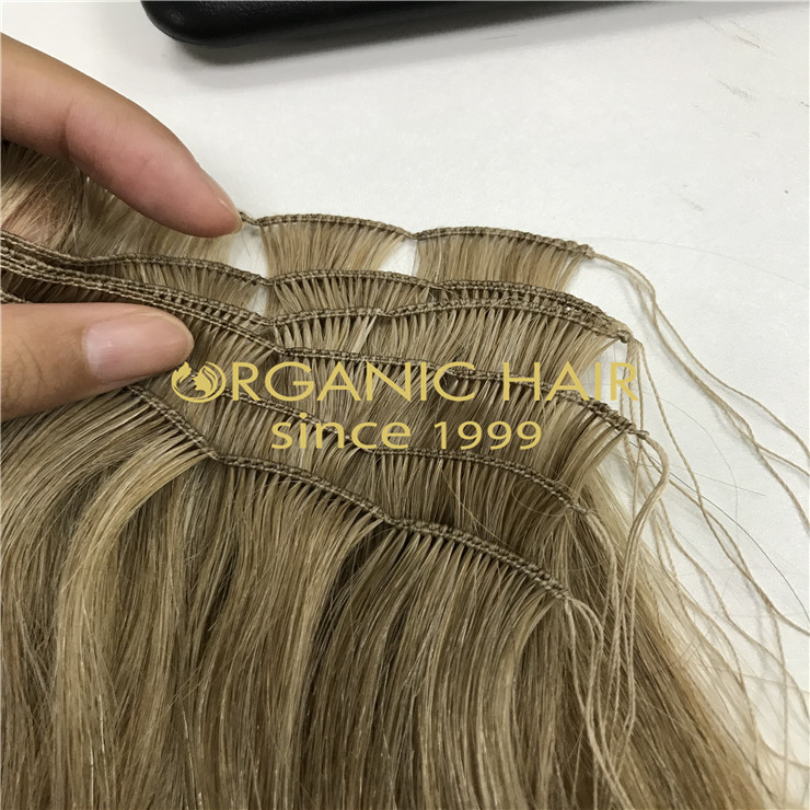 Custom remy hand tied wefts with cut-points wholesale H1