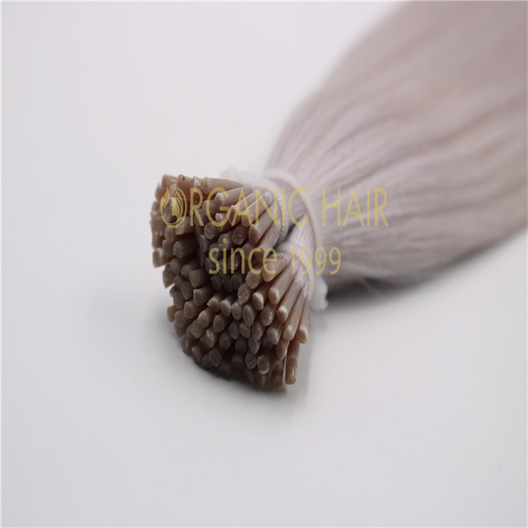 Flexible cuticle intact I-tip hair extensions wholesale V