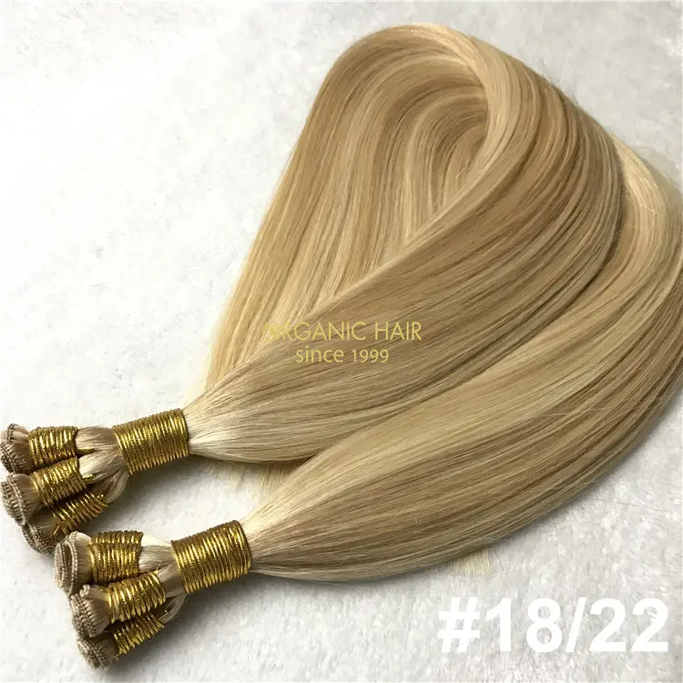 Stable quality and color straight hair huamn hand tied weft wholesale V