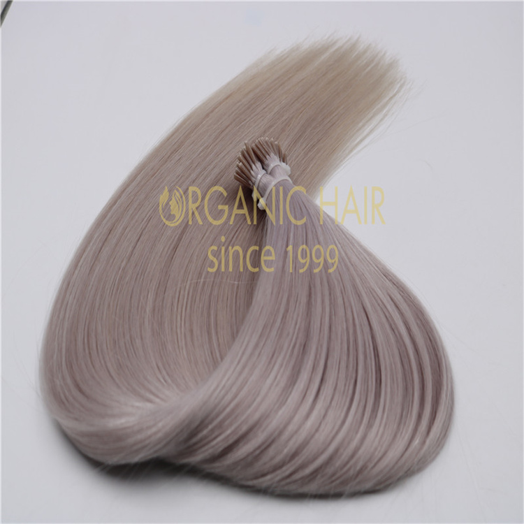 Flexible cuticle intact I-tip hair extensions wholesale V