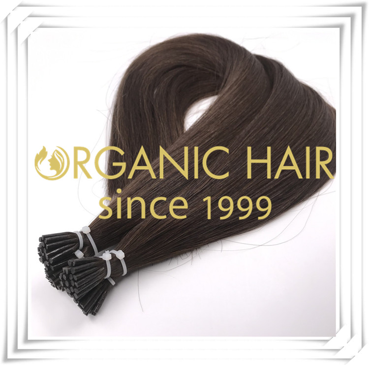 Dark color #4 I tip hair extensions C044