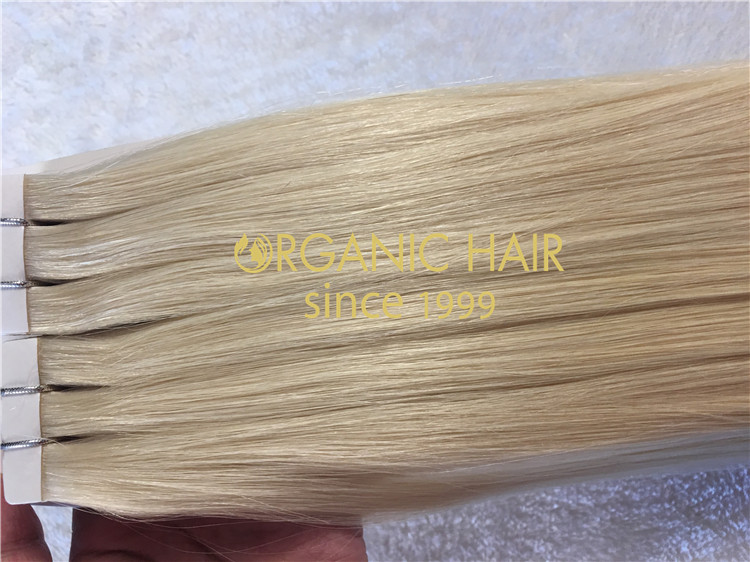 Remy human hair tape in hair extension, double drawn, all color, one donor braid hair h12