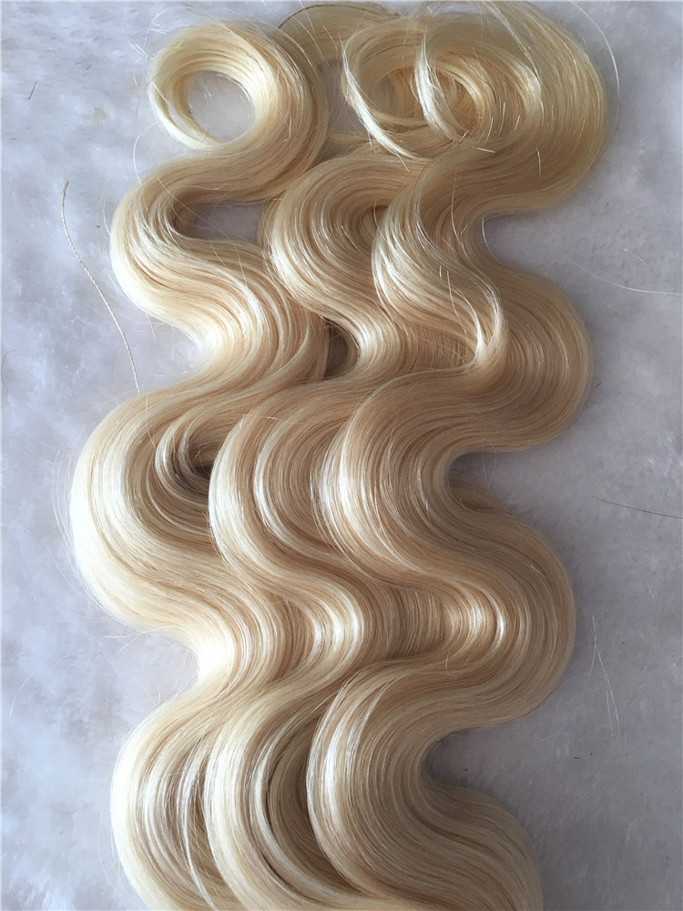 Remy human hair hand tied weft, double drawn， bodywave, #60, one donor braid hair  h28