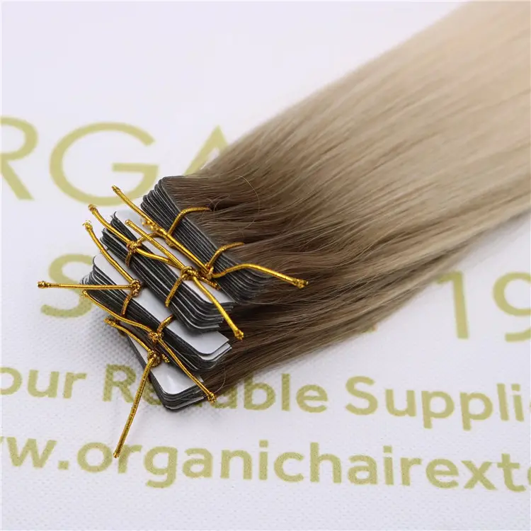 Wholesale human Injection tape hair extension Rooted 8/60 color X396
