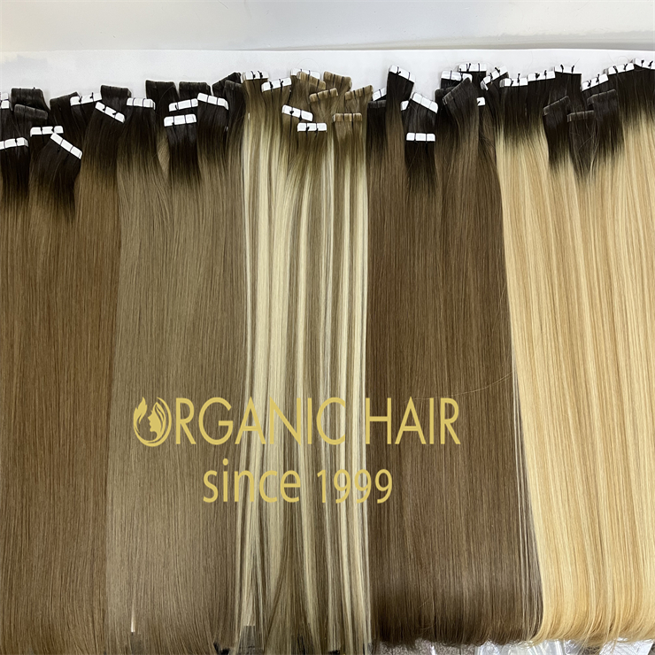 22inch  Invisible Tape Hair Extensions-Organic hair H25