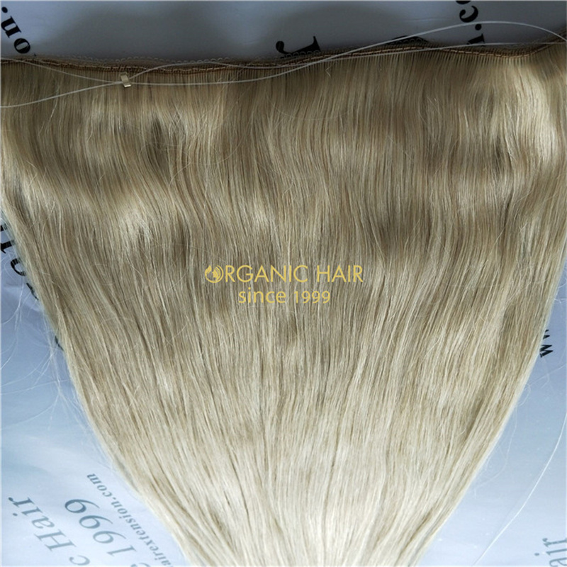 Supply easy-using remy halo hair extensions V118