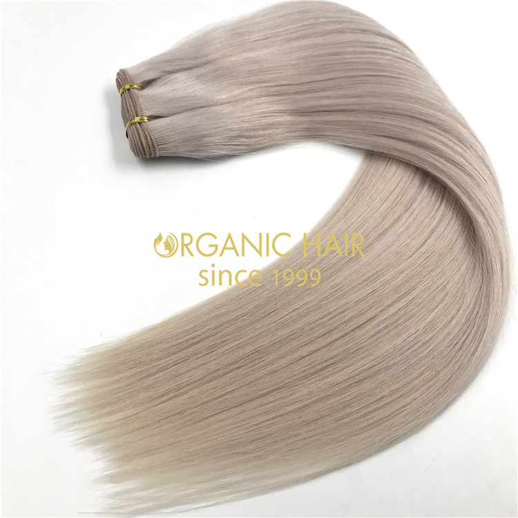 Wholesale human cuticle hand tied wefts #1001 color X343