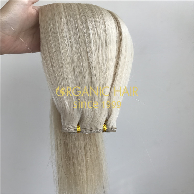 Blonde beaded weft extension manufacturer  H272