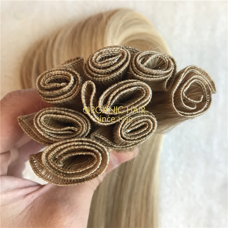 Wholesale strong durable remy human hand tied hairs V117