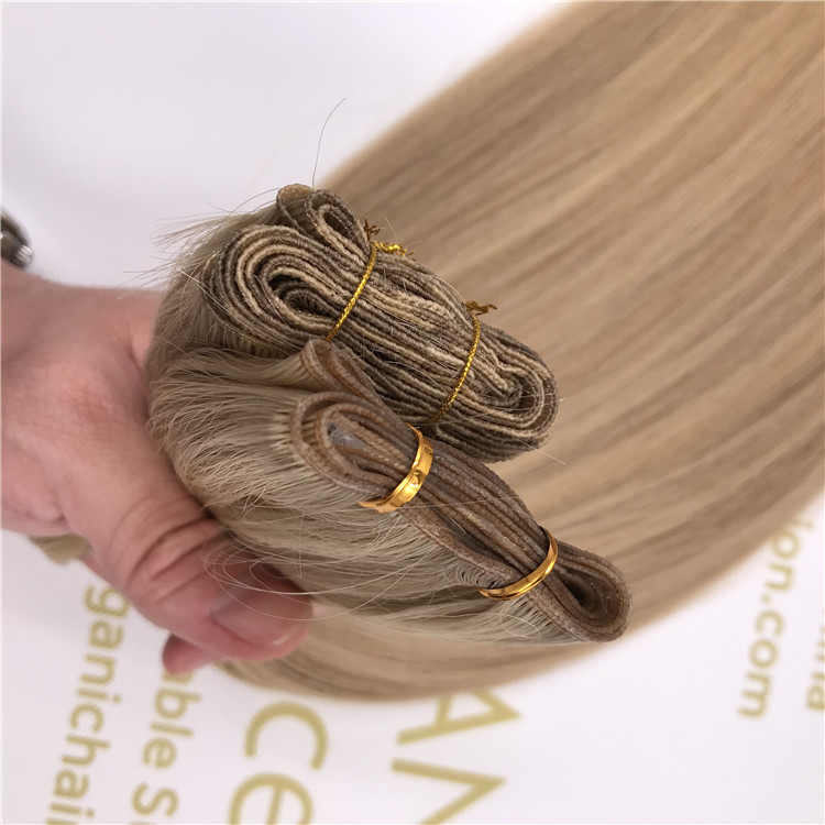 Wholesale human Slavic cuticle hand tied weft vs genius weft X388