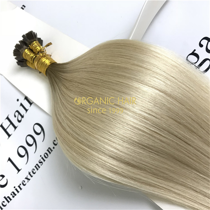 Full cuticle remy human flat tip hair ectensions supply V111