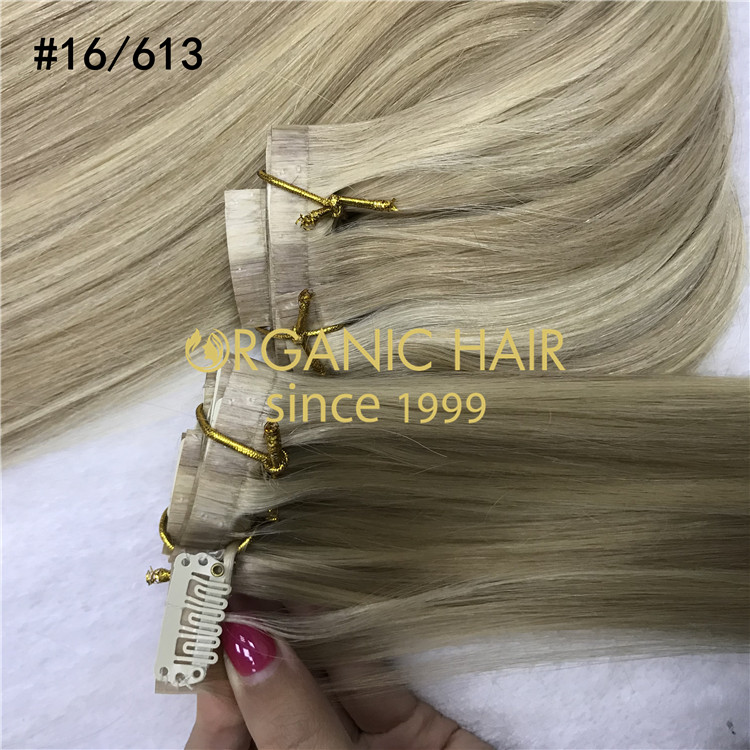 Luxury clip in hair extensions wholesale H324