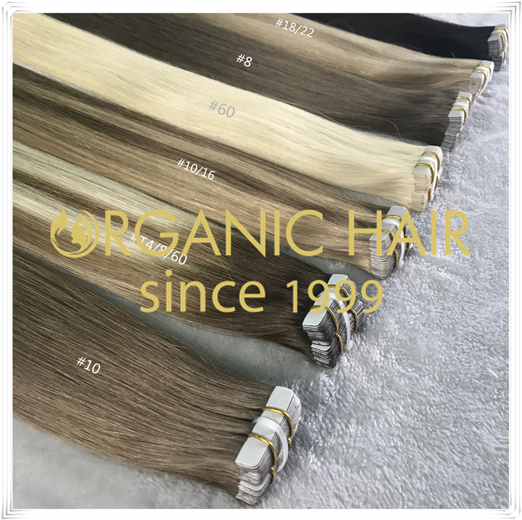 Beautiful custom color tape in hair extension C033