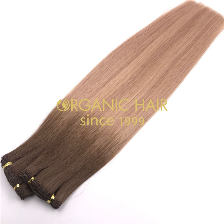 Customized color #T8/P18/22 human hand tied wefts X267