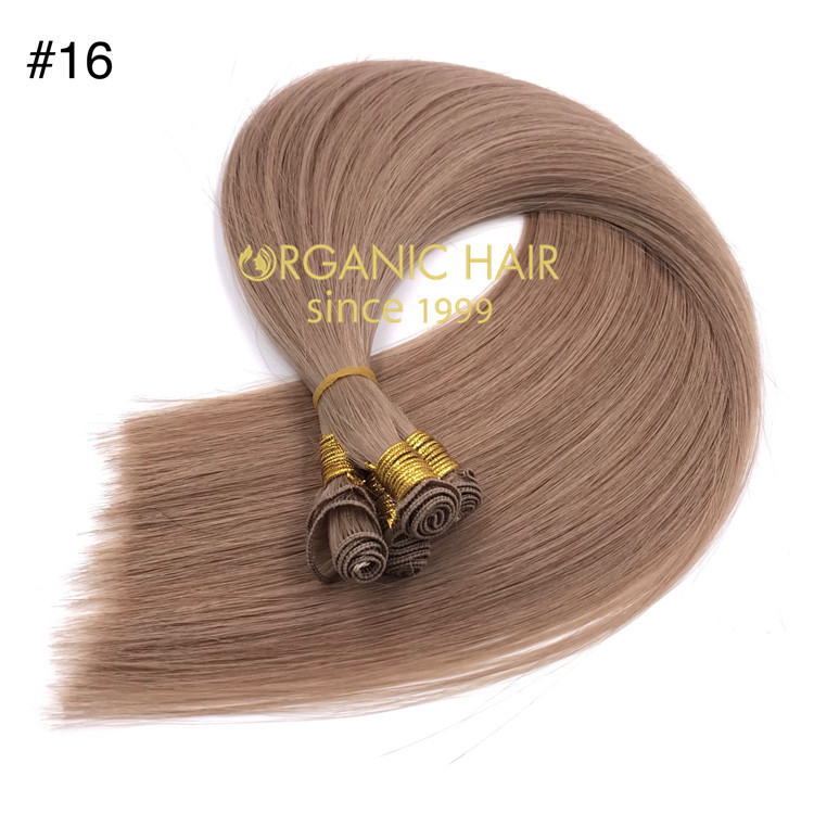 Wholesale human hand tied wefts #16A Color and good reviews X352