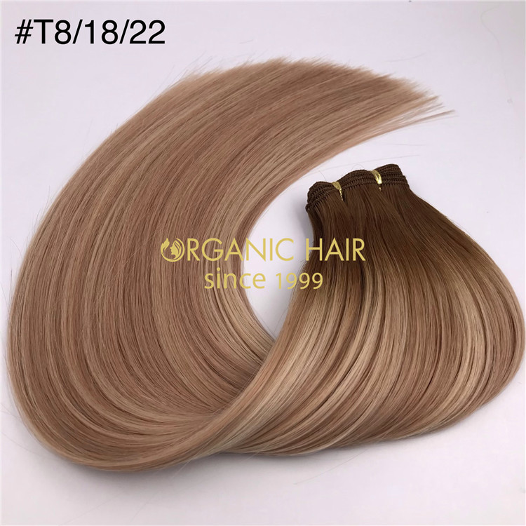 Wholesale customized color human hand tied wefts #T8/18/22 X349 