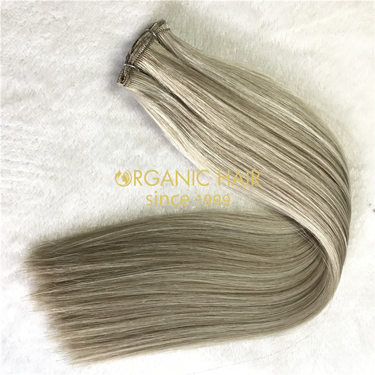 Hand tied wefts high end top hair extensions X252
