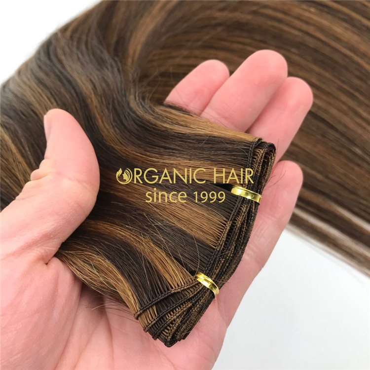 Human piano color #3/6 cuticle intact hand tied wefts X269