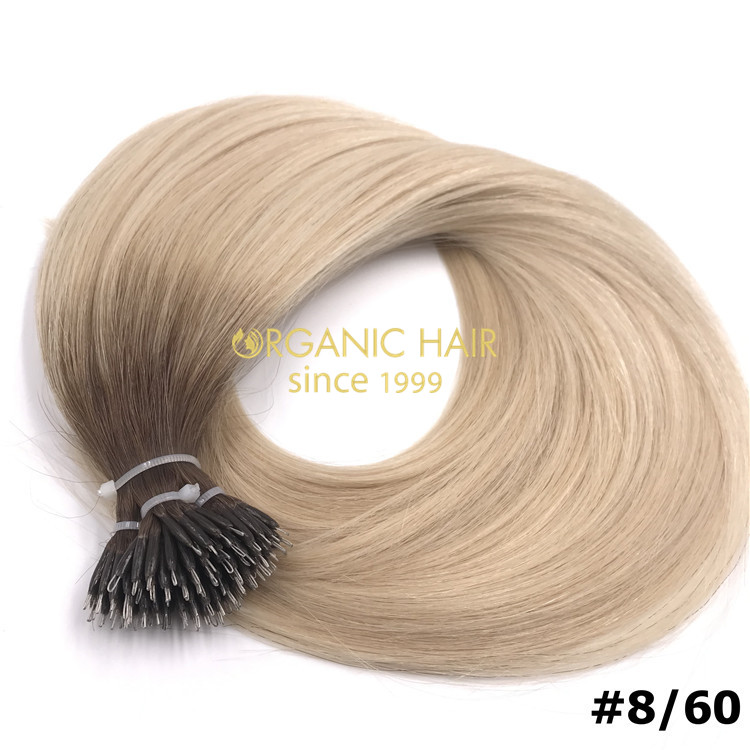 Nano ring hair extensions doubee drawn hair factory A12