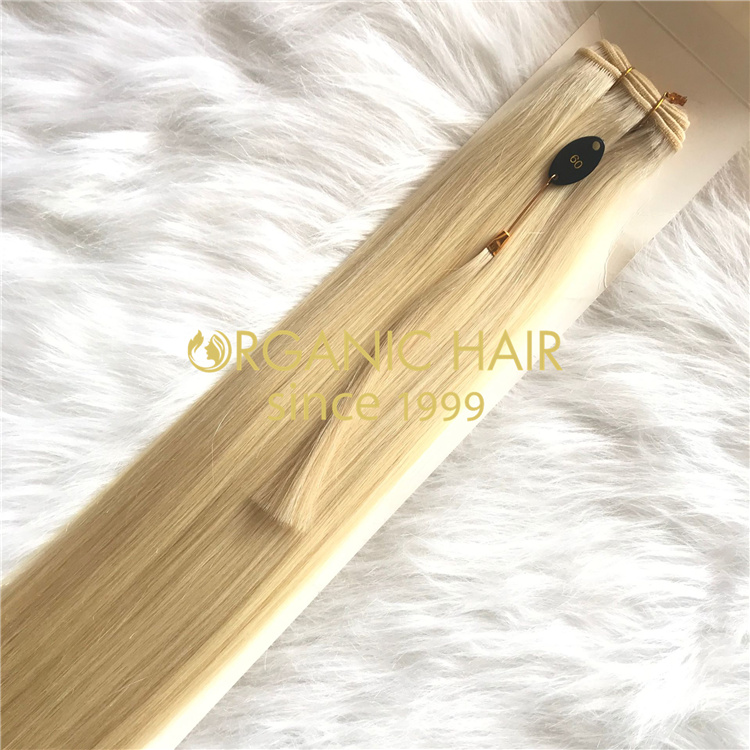 Wholesale best blonde human machine weft V41