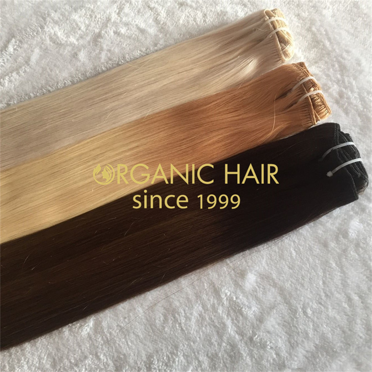 High quality easy use remy human hair clip-ins extensions wholesale V96