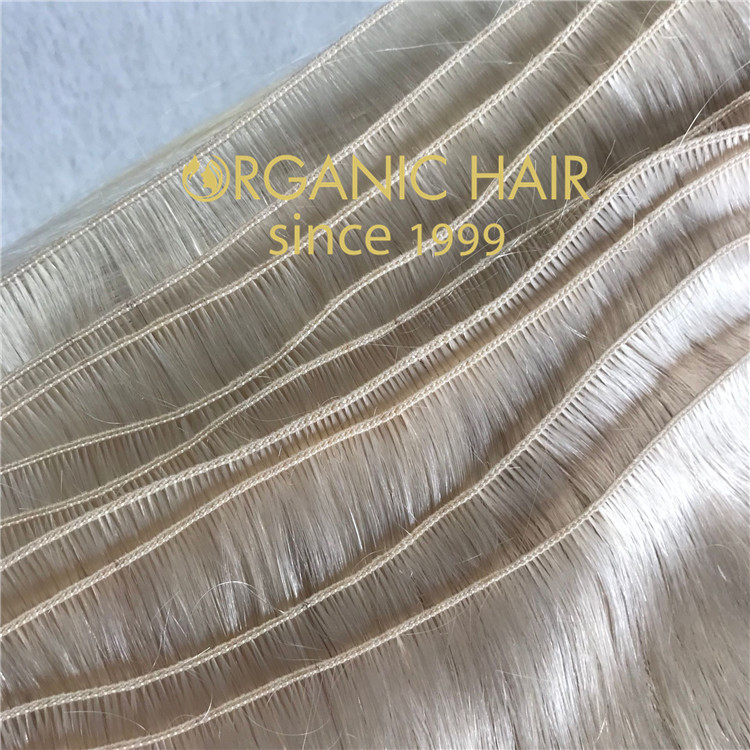 Full cuticle double drawn human virgin handtied weft J15